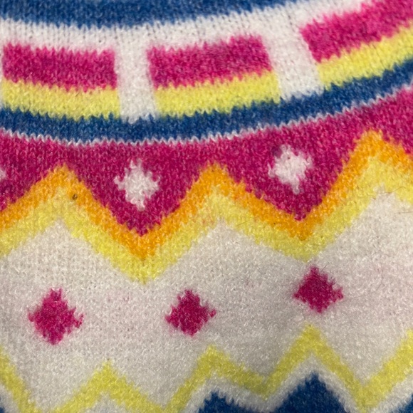 Vince Camuto Cream Multicolor Patterned Mockneck Sweater - Picture 7 of 9